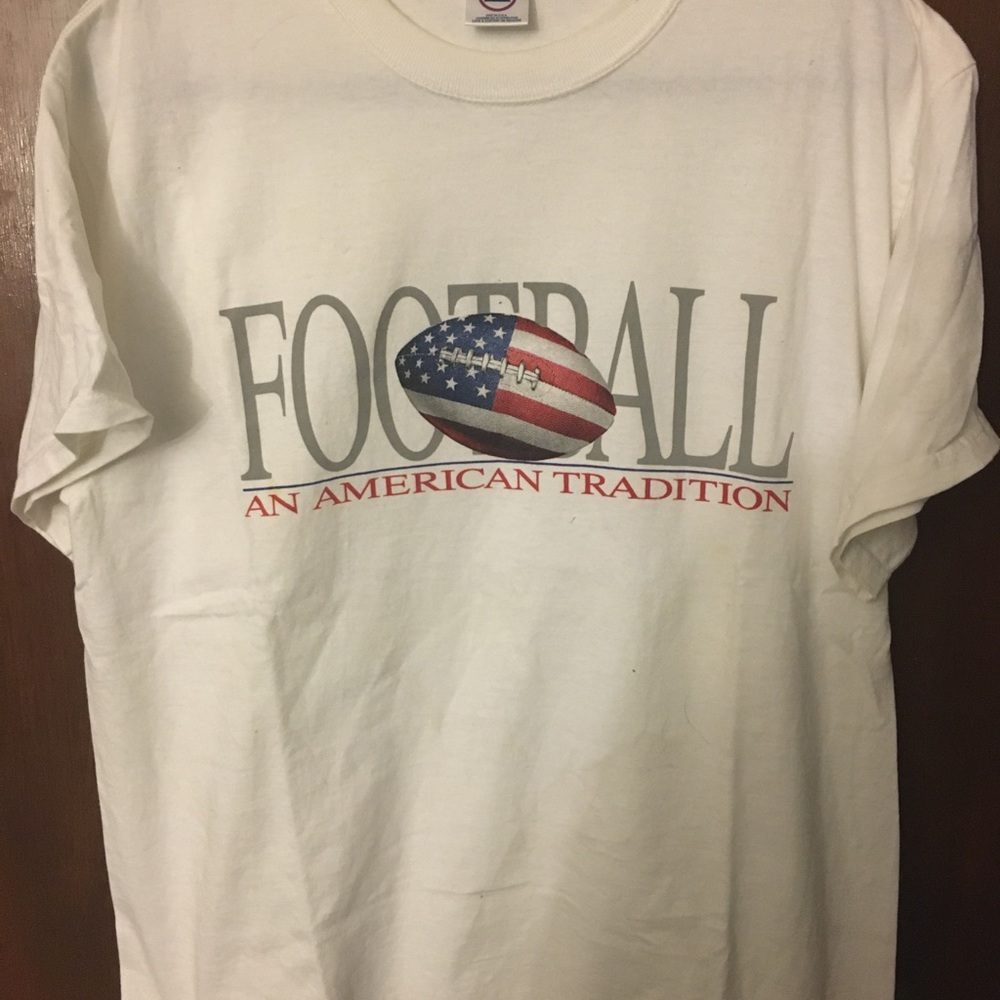NWOT American football white graphic tee